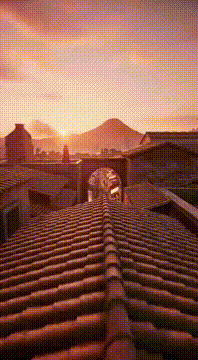 AI generated video: A Pompeii marketplace at sunrise 🌋 | @kristenpeters