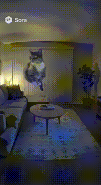 Видео, сгенерированное нейросетью: My cat when Im not home