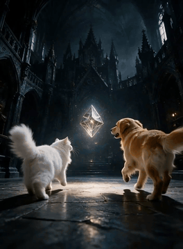 AI generated video: Create a 5-second cinematic, photorealistic fantasy adventure video based…