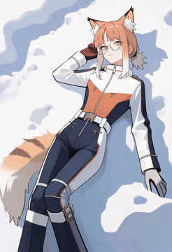 AI generated video: solo,1boy,trap,flat chest,skinny,light orange fluffy cat ears,light orange…