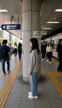 AI generated video: subject_definitions: <Subject 1> is girl-02, a young East Asian woman with long…