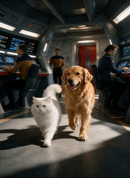 AI generated video: Create a 5-second cinematic, photorealistic sci-fi adventure video based…