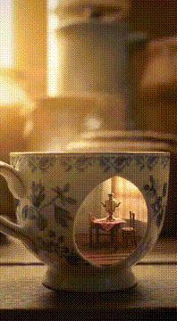 AI generated video: miniature family