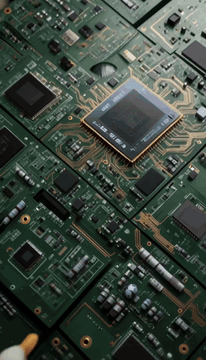 AI generated video: transistor, made of transistors, pcb, circuit board, (masterpiece, best…