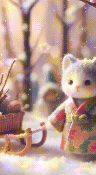 AI generated video: 寒い日の出来事