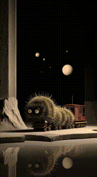 AI generated video: caterpillar