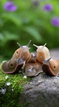 AI generated video: A choir of garden slugs sing in the style of Palestrina