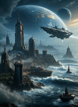 AI generated video: z1os, violent alien coast, preserve the original environment, architecture…