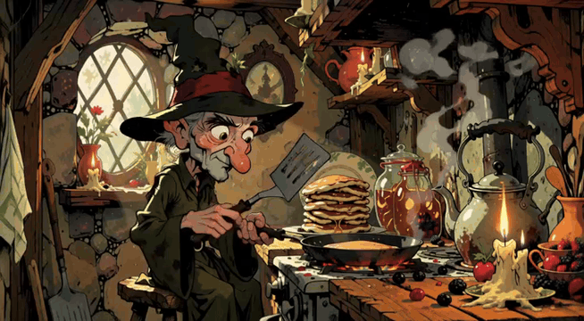 AI generated video: integrated_multimodal_description: [Shot 1] a stylized illustration, a tiny…