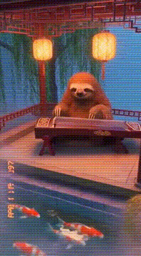 Видео, сгенерированное нейросетью: Sloth speed