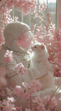 AI generated video: 🌙 On a quiet planet far from home… love still found a way. 🐈‍⬛✨