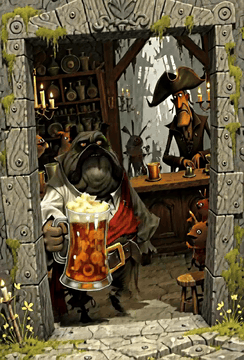 AI generated video: Subject and Character Design A stout anthropomorphic French Bulldog pirate…