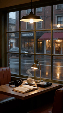 AI generated video: integrated_multimodal_description: [Shot 1] Cozy lofi animation aesthetic, a…