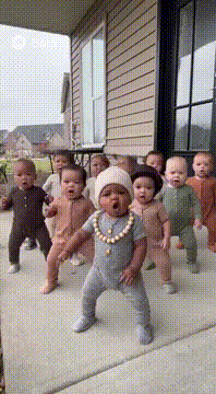Видео, сгенерированное нейросетью: Make it a bunch of little babies