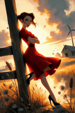 AI generated video: woman showing to photographer that frame is need to be vertical using her…