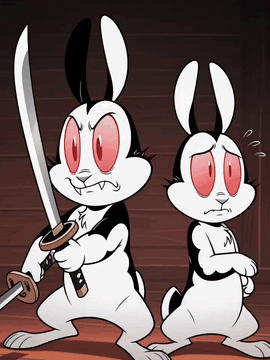 AI generated video: Masterpiece, best quality, excellent quality, Bunnicula, male, male furred…