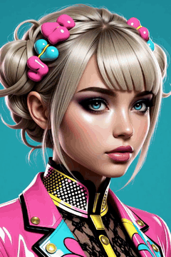 AI generated video: Punk Neo-Victorian Harajuku aesthetic, , masterpiece, HDR, professional, studio…