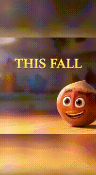 Видео, сгенерированное нейросетью: Disney style trailer starring an annoying orange styled hazelnut with a face on…
