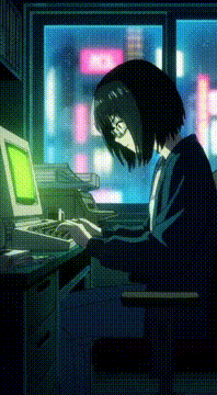 AI generated video: 深夜のワープロ - Digital Typewriter
