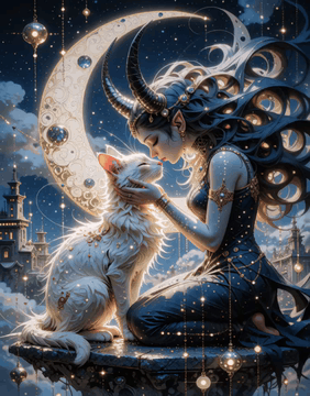 AI generated video: Dreamlike celestial fantasy image-to-video based on <Picture 1>. Preserve the…