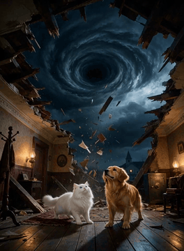 AI generated video: Create a 5-second cinematic, photorealistic supernatural adventure video based…
