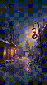 AI generated video: Make it a dystopian nightmare but keep Christmas aesthetic