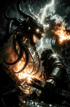 AI generated video: A wanted dead or alive poster of a floating monster named Krog with reward…