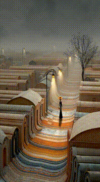 AI generated video: THE GRAVITY WEAVER - Reality Stitcher on a Glitched Street. Gravity obeys her…