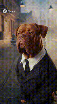 AI generated video: 【シチュエーション】猫と犬のギャング映画の撮影風景