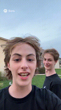 AI generated video: @lance003 and @nelson500 are recording a funny video where they knocks on…