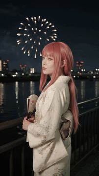 AI generated video: SCENE_STRUCTURE: Riverside Fireworks Invitation Reference Image: Enable strict…