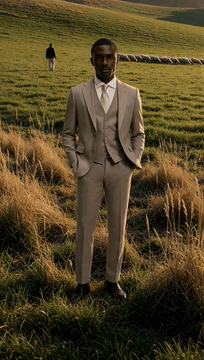 AI generated video: subject_definitions: <Subject 1> is the man in <Picture 1>, wearing a tan suit…