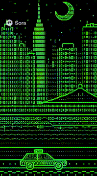 AI generated video: make a full animated short using the ascii art animation style. set it in nyc