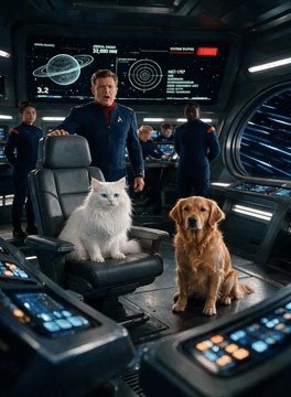 AI generated video: Create a 5-second cinematic, photorealistic comedic sci-fi video based directly…