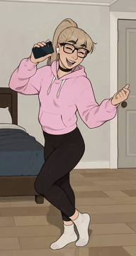 AI generated video: The woman is dancing in her room
