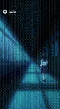 AI generated video: 深夜の音楽室