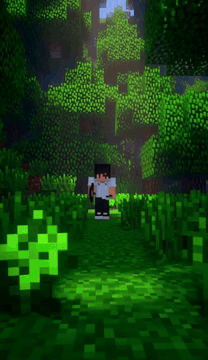 AI generated video: minecraft, mc, A digital art piece in a blocky, pixelated style reminiscent of…