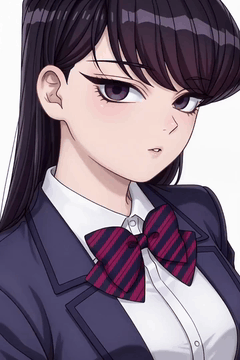 AI generated video: Aesthetic animated portrait, the character remains almost completely still, She…
