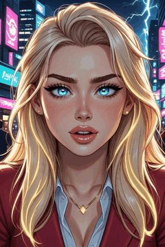 AI generated video: The Flash streaks through a city street at night, red suit sparking with golden…