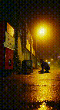 AI generated video: Create a humid 2013 Shreveport evening filmed on a cheap early-2010s…