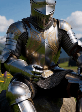 AI generated video: subject_definitions: <Subject 1> is the knight in <Picture 1>, preserving his…
