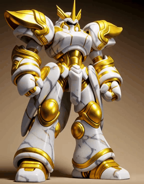 AI生成视频：MarbleGoldWorld mecha