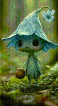 AI generated video: Blue Flower Spirit