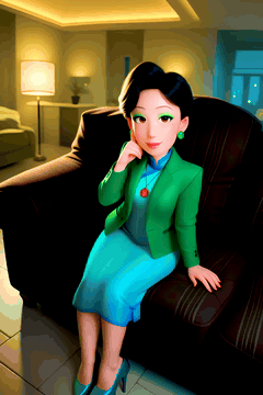 AI generated video: M1NGL33, (Turning Red Movie Style), masterpiece, best quality, score_9…
