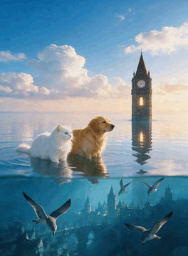 AI generated video: Create a 5-second vertical cinematic fantasy video based directly on the…