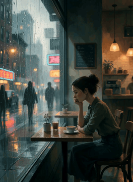 AI generated video: static frame with only people and cars moving on the street