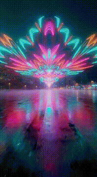 AI generated video: I Dream in Neon Fractals
