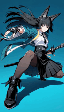 AI generated video: [Shot 1] 2D anime style, low angle dynamic shot. In a 6-second sequence…