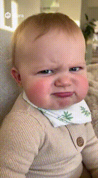 AI generated video: A baby judging you for your life choices