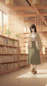 AI generated video: lo-fi tsutaya vibes 📕☕️